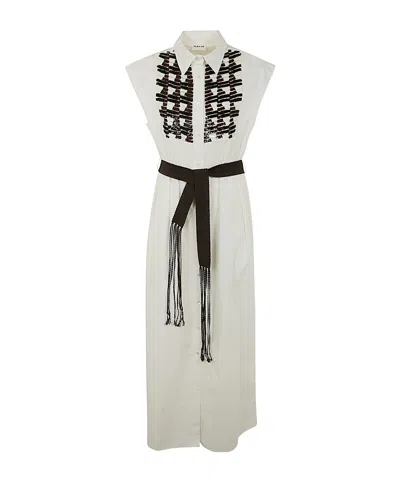 P.A.R.O.S.H SEQUIN-EMBELLISHED SLEEVELESS SHIRT DRESS