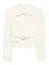 P.a.r.o.s.h Lara Belted Jacket In White