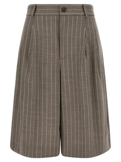 P.a.r.o.s.h Lassie Pinstripe-pattern Shorts In Brown