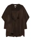 P.a.r.o.s.h Layered Cape In Brown