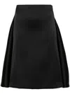 P.a.r.o.s.h Layered Detail Midi Skirt In Black