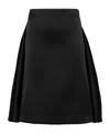 P.a.r.o.s.h Layered Detail Midi Skirt In Black