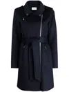 P.a.r.o.s.h Zip-up Wool Coat Design In Blue