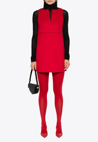 P.a.r.o.s.h Leak Belted Mini Dress In Red