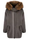 P.a.r.o.s.h Parosh Parka Imbottito Panno In Brown