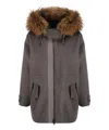 P.a.r.o.s.h Parosh Parka Imbottito Panno In Grey