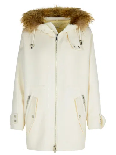 P.A.R.O.S.H LEAK CREAM WOOL PARKA