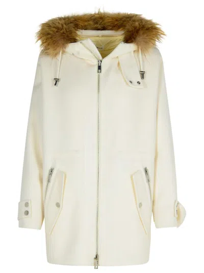 P.A.R.O.S.H P.A.R.O.S.H. 'LEAK' CREAM WOOL PARKA