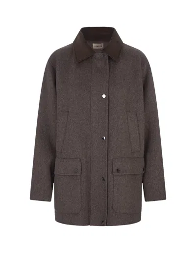 P.a.r.o.s.h Wool Coat In Grey