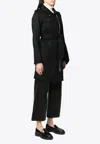 P.a.r.o.s.h Leak Off-center Zip-up Wool Coat In Black