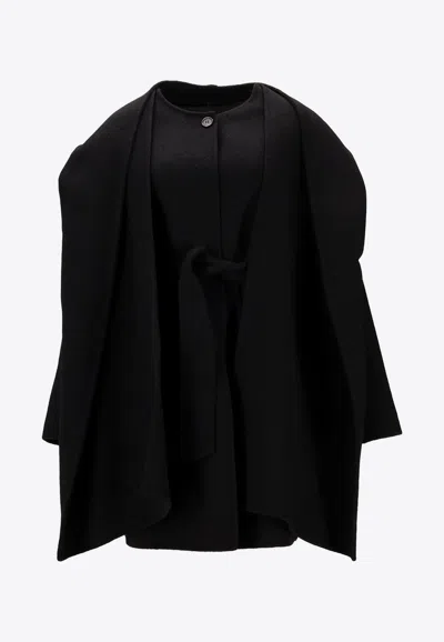 P.a.r.o.s.h Leak Wool Belted Coat In Black