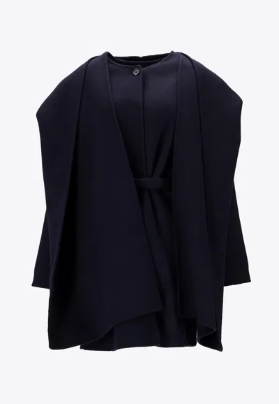 P.a.r.o.s.h Leak Wool Belted Coat In Blue