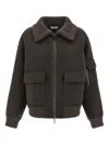 P.a.r.o.s.h P. A.r. O.s. H. Wool Jacket With A Wide Collar In Gray