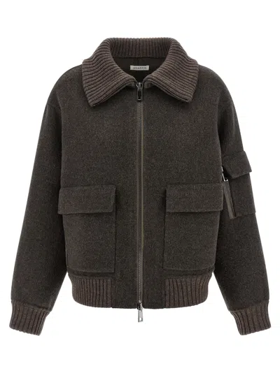P.A.R.O.S.H LEAK25 PUFFER JACKETS BROWN