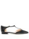 P.a.r.o.s.h Leather Ballet Flats In Black
