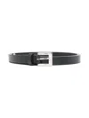 P.a.r.o.s.h Bobelt Leather Thin Belt In Black