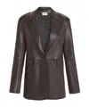 P.a.r.o.s.h Leather Blazer In Brown