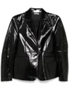 P.a.r.o.s.h Leather Blazer In Black