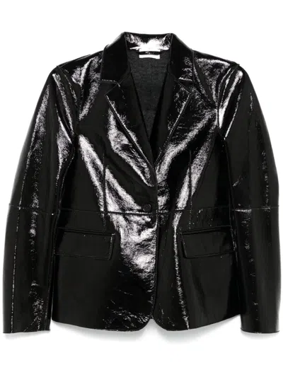 P.a.r.o.s.h Leather Blazer In Black