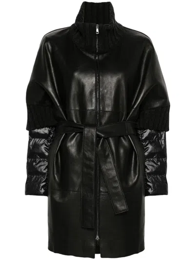 P.a.r.o.s.h Leather Coat In Black