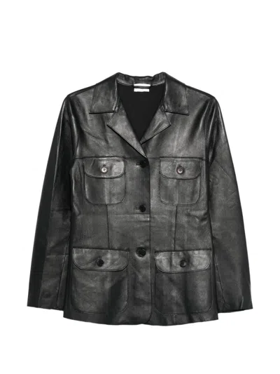 P.a.r.o.s.h Parosh Leather Jacket In Brown