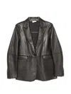 P.a.r.o.s.h Leather Suit Jacket In Black