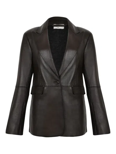 P.a.r.o.s.h Leather Jacket In Brown