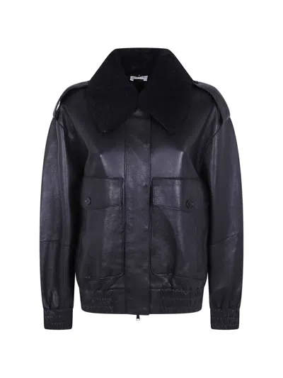 P.a.r.o.s.h Leather Jacket In Purple