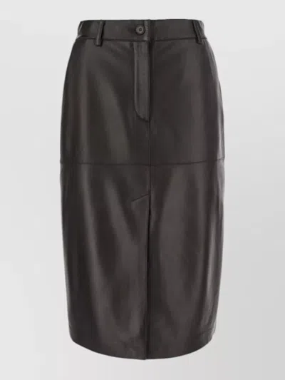 P.a.r.o.s.h Leather Knee-length Pencil Skirt