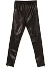 P.a.r.o.s.h Dark Brown Maciock Panelled Leggings