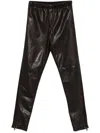 P.a.r.o.s.h Dark Brown Maciock Panelled Leggings In Brown