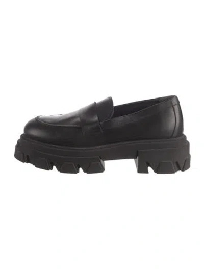 Pre-owned P.a.r.o.s.h Leather Loafers In Black