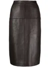 P.A.R.O.S.H P.A.R.O.S.H. LEATHER MIDI SKIRT