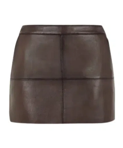 P.A.R.O.S.H LEATHER MINI SKIRT