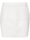 P.a.r.o.s.h Parosh Leather Mini Skirt In White