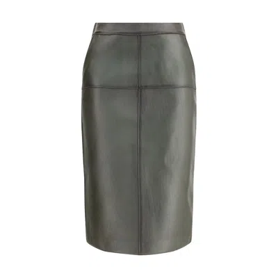 P.A.R.O.S.H LEATHER PENCIL SKIRT