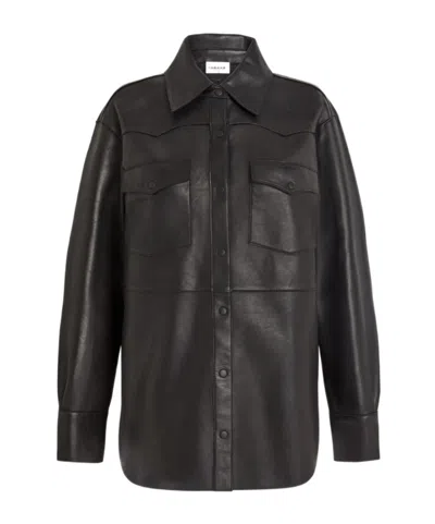 P.a.r.o.s.h Leather Shirt In Black