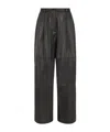 P.a.r.o.s.h Leather Straight-leg Trousers In Black