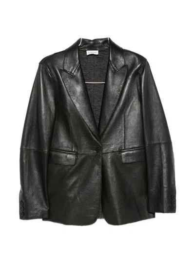 P.a.r.o.s.h Parosh Leather Trousers In Black