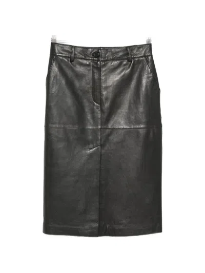P.a.r.o.s.h Parosh Leather Trousers In Black
