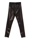 P.a.r.o.s.h Dark Brown Maciock Panelled Leggings In Marrón