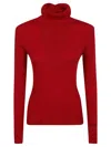 P.a.r.o.s.h Ribbed-knit Turtleneck Sweater In Red