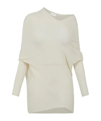 P.a.r.o.s.h . Leila Long Sleeve Sweater In White