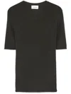P.a.r.o.s.h Crew Neck Ribbed-knit Wool Top In Green