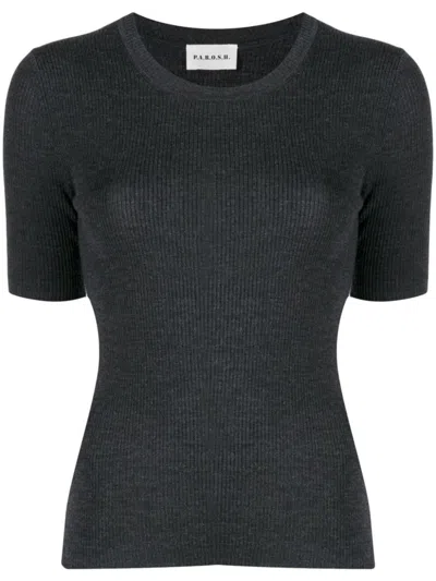 P.A.R.O.S.H P.A.R.O.S.H. LEILA RIBBED-KNIT WOOL TOP