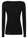 P.a.r.o.s.h Black Sweater With Deep Neckline In Black