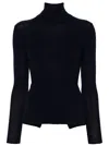 P.a.r.o.s.h Leila Turtleneck Wool Sweater In Blue