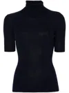 P.a.r.o.s.h Leila Turtleneck Wool Knit Top In Blue