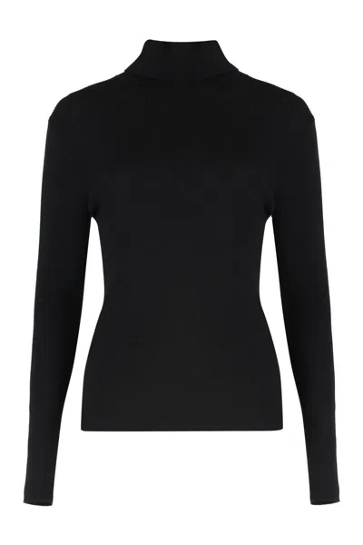 P.a.r.o.s.h . Leila Wool Turtleneck Sweater In Black