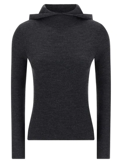 P.a.r.o.s.h Leila25 Hooded Sweater In Gray